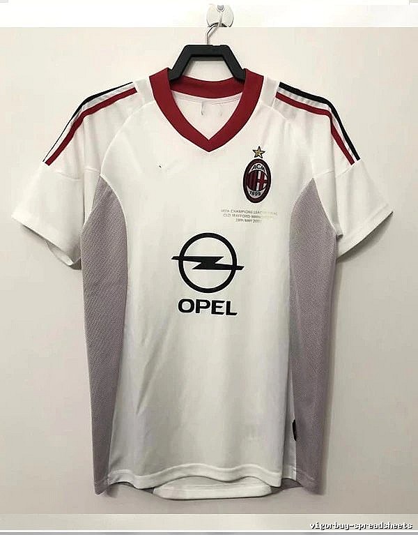 AC Milan Logo Detail Retro soccer jersey Red Black Striped with Relaxed Feel