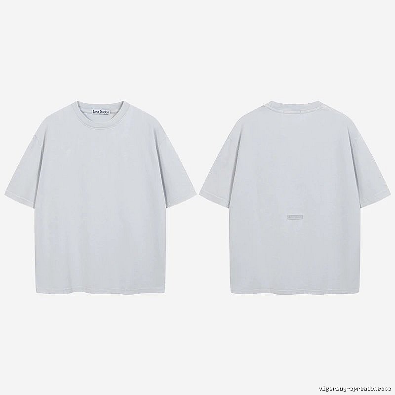Acne Studios 2090-80 Blue Style Ac908040 Stockholm Logo T-Shirt Relaxed Styling