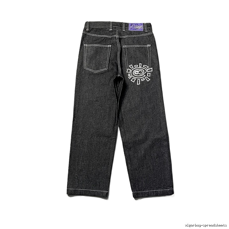 ADWYSD Sunflower Retro Style Black Pants