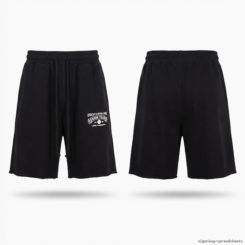 American casual black shorts of DENIM TEARS
