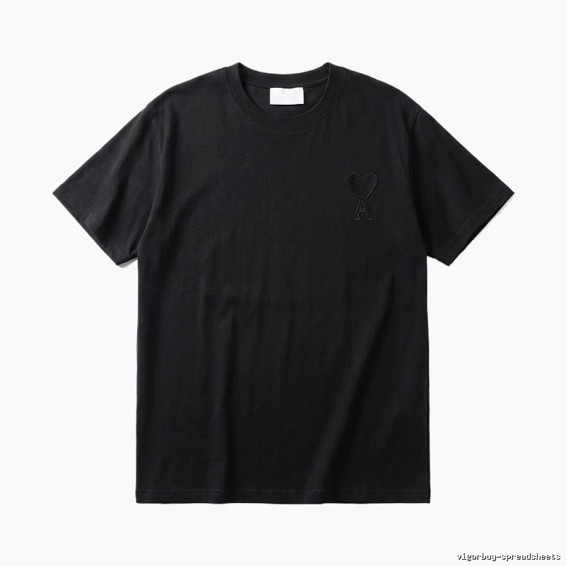 AMI Basic Simple Black T-shirt