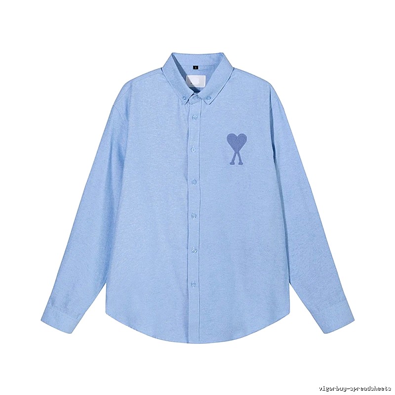 AMI Love Simple Style Blue Shirt