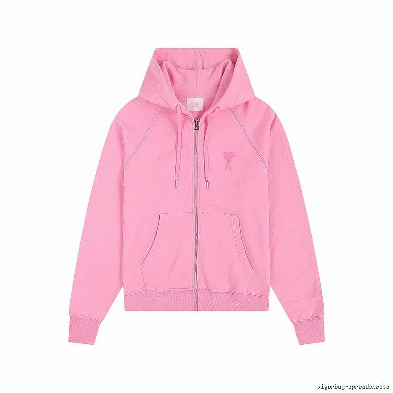 AMI Love Simple Style Pink Coat