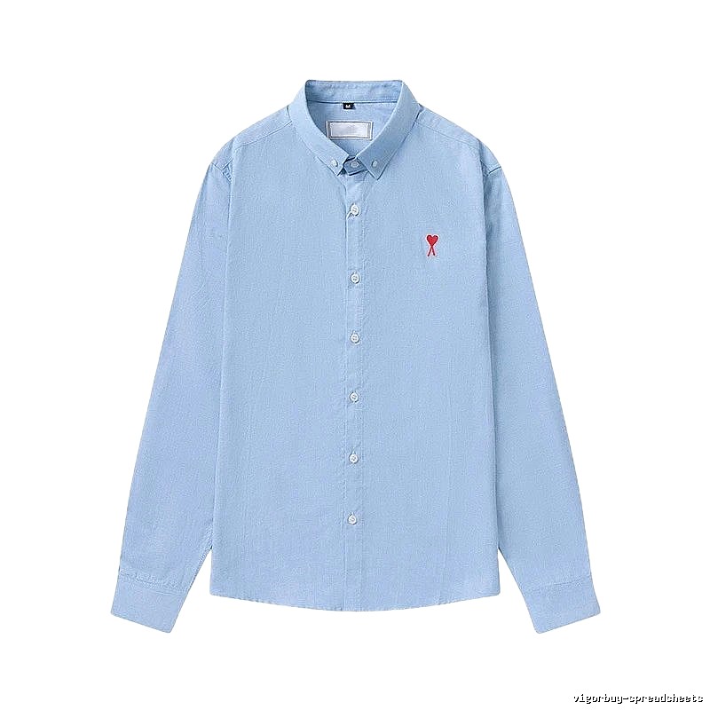 AMI minimalist style blue shirt