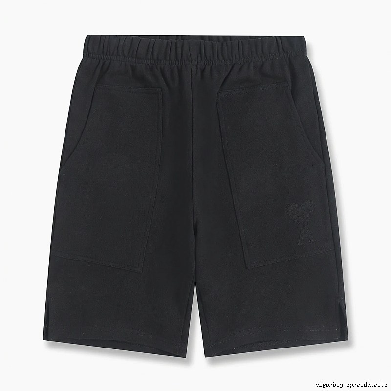 AMI Workwear Style Black Shorts
