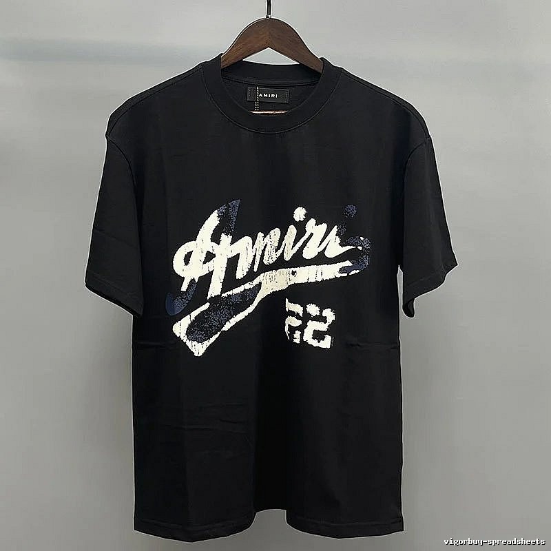 Amiri Black White Records Graphic T-Shirt Campus Look