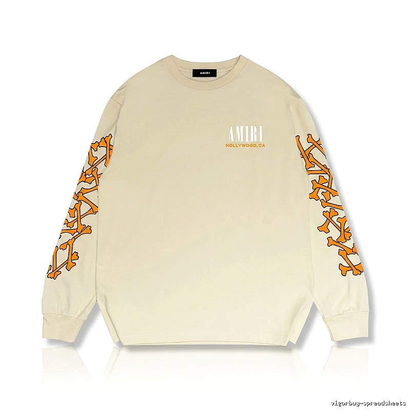 AMIRI Bone Pattern Trendy Cool Beige Sweatshirt
