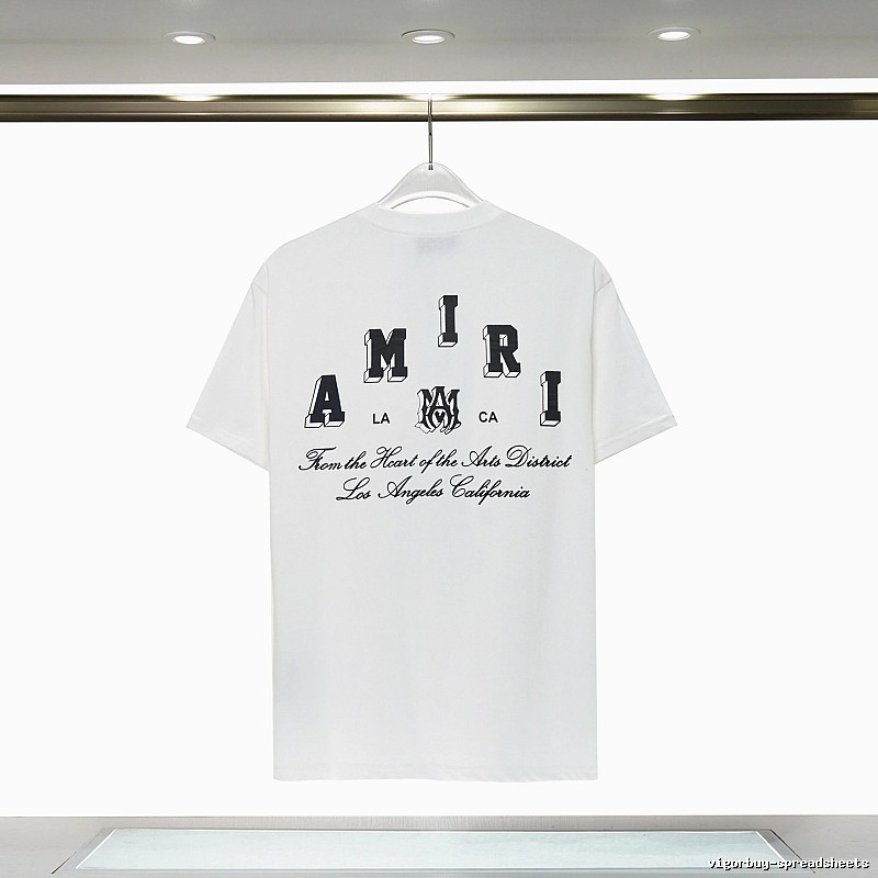 Amiri Daily Graphic T-shirt White Blue Amiri with Visual Detail