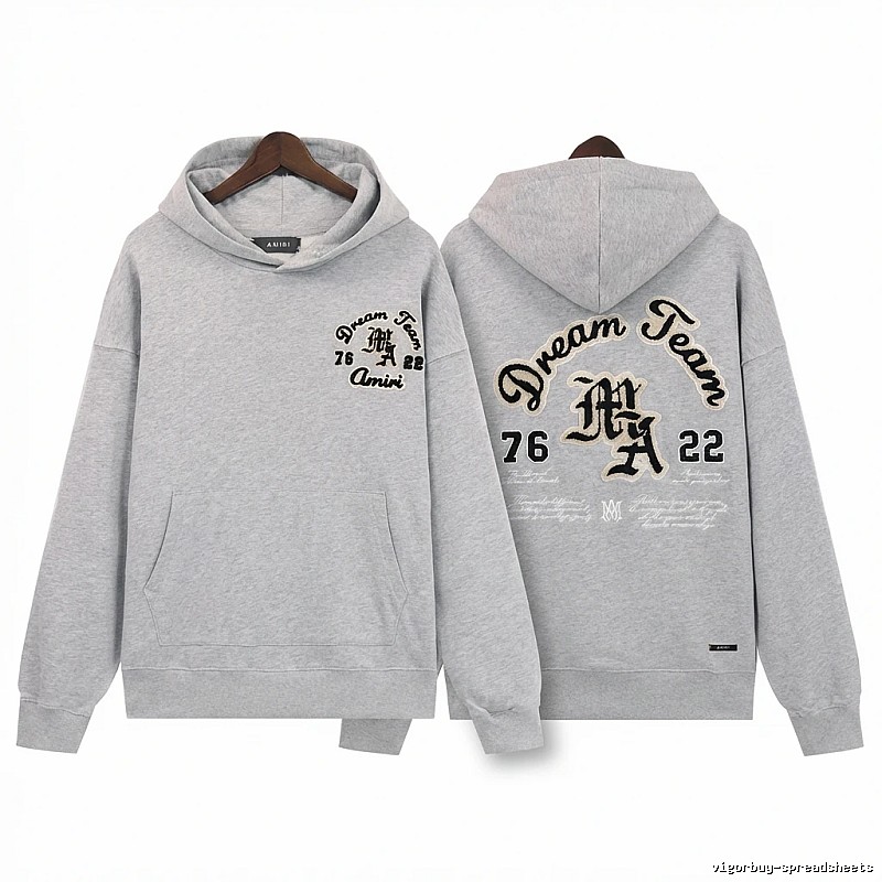 AMIRI Dream Team retro-style grey hoodie