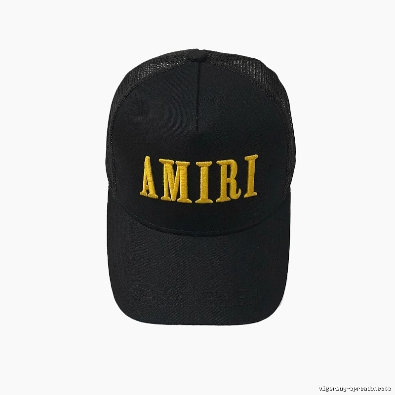 AMIRI letter embroidery black cap