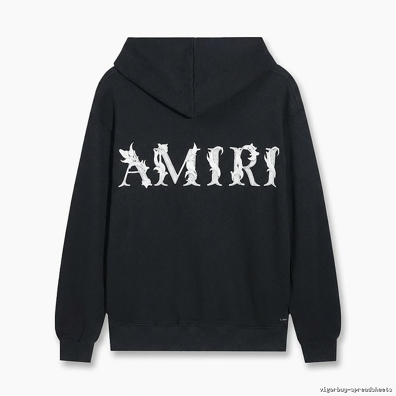 AMIRI letter-style black hoodie