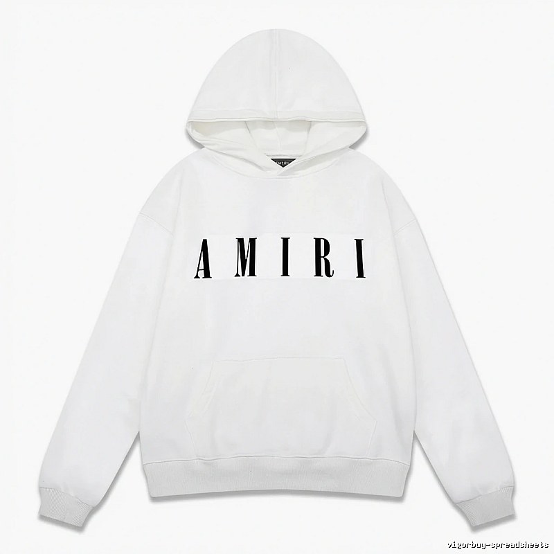 AMIRI minimalist style white hoodie