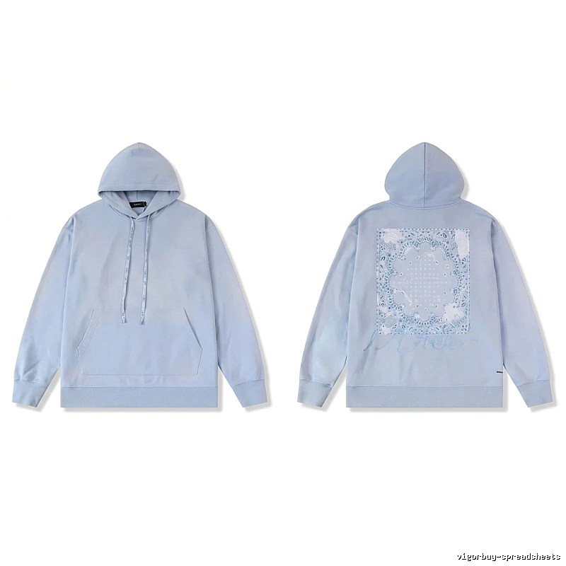 AMIRI Paisley Casual Light Blue Sweatshirt