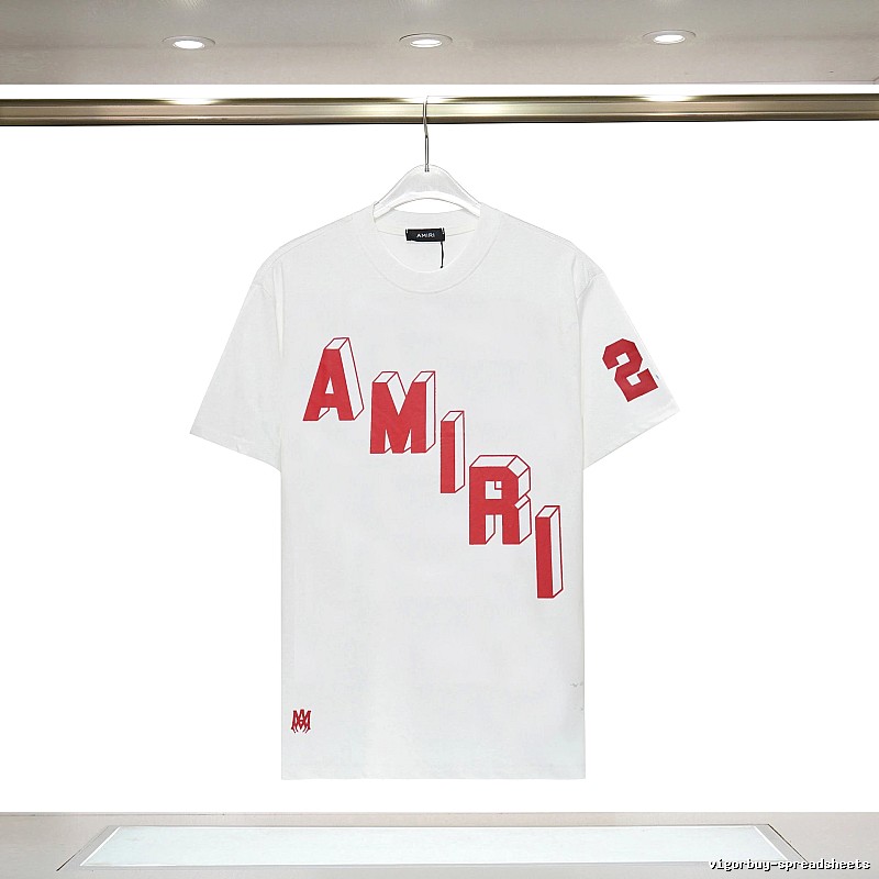 Amiri Patterned Graphic T-shirt White Blue Amiri with Signature Styling