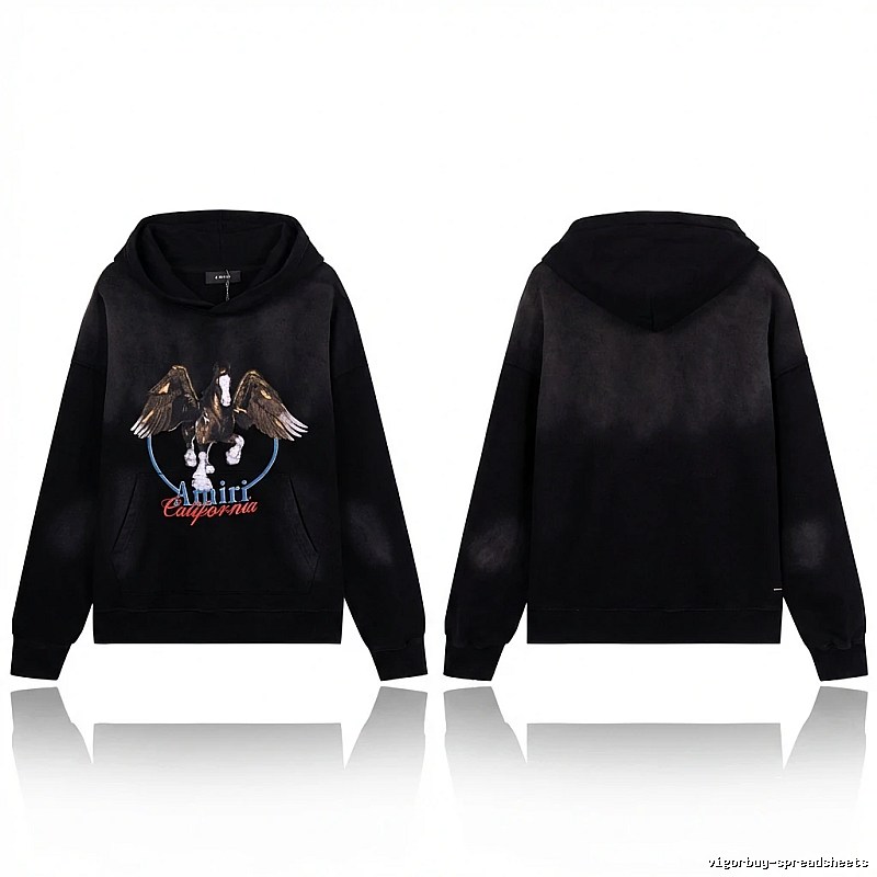 AMIRI Pegasus Retro Black Hoodie
