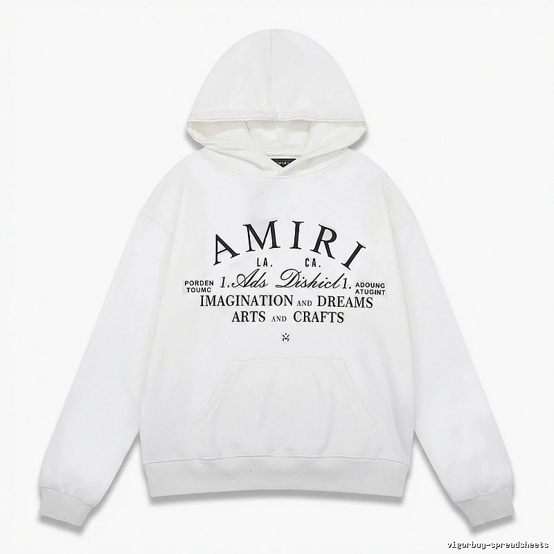 AMIRI retro-style white hoodie