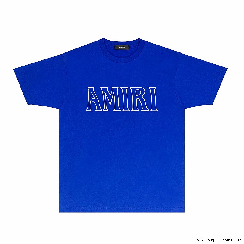 AMIRI simple style blue T-shirt