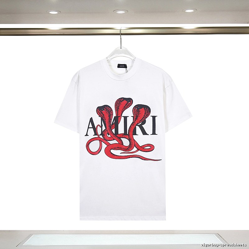Amiri Travel Graphic T-shirt White Blue Amiri with Modern Look
