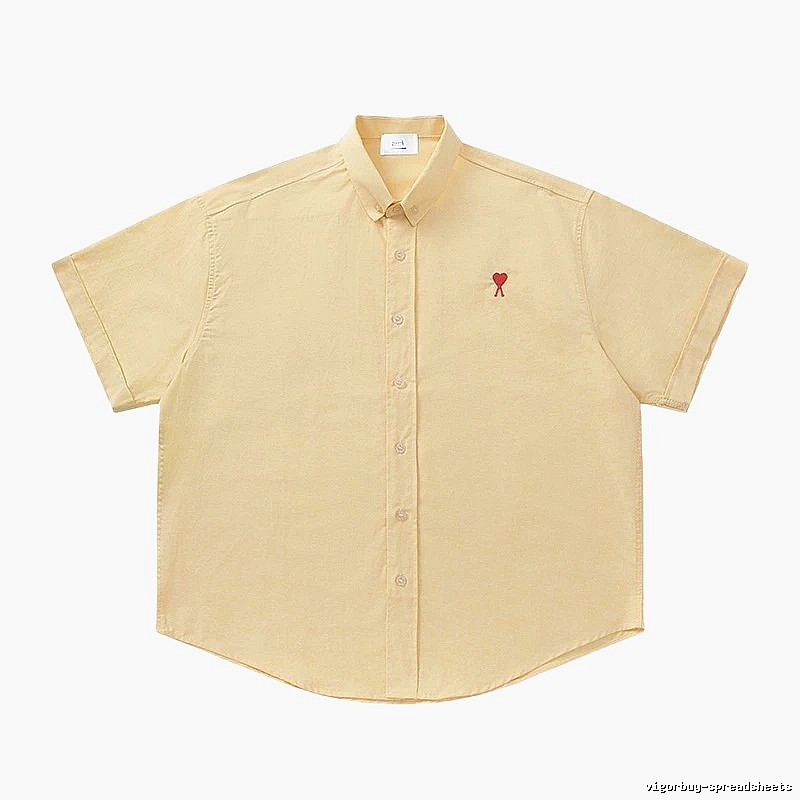 Ami's simple and loving style yellow shirt