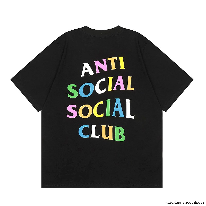Anti Social Social Club Daily Logo T-shirt Black Orange Anti for City Outfits