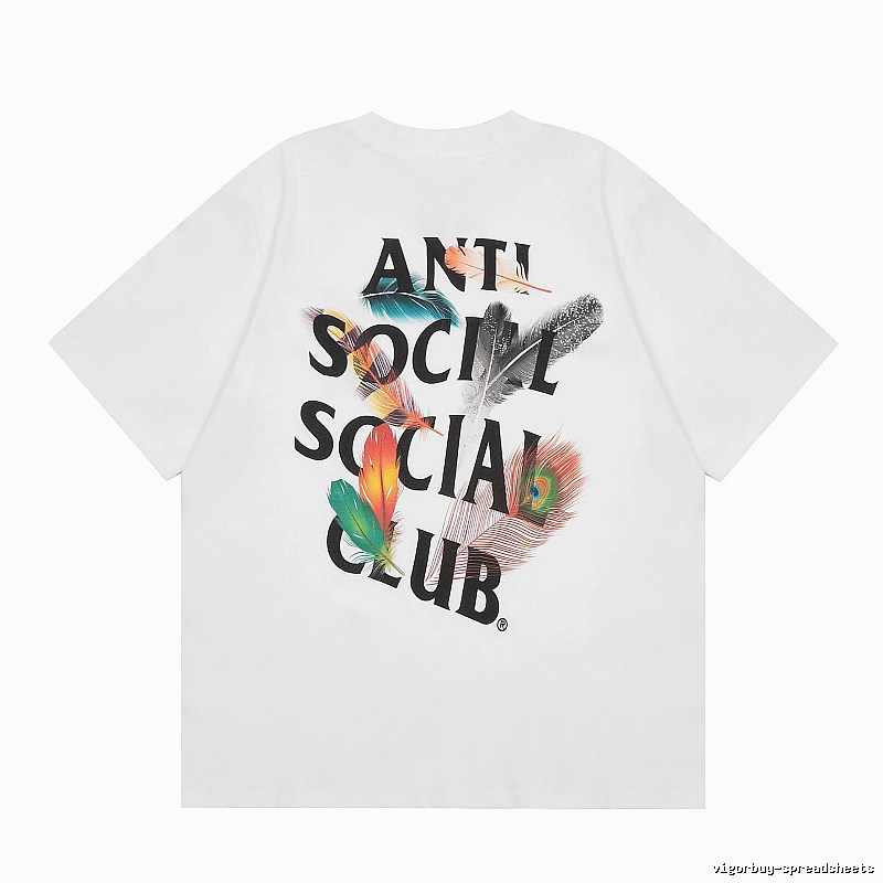 Anti Social Social Club Statement Logo T-shirt Black Orange Anti for Easy Pairing