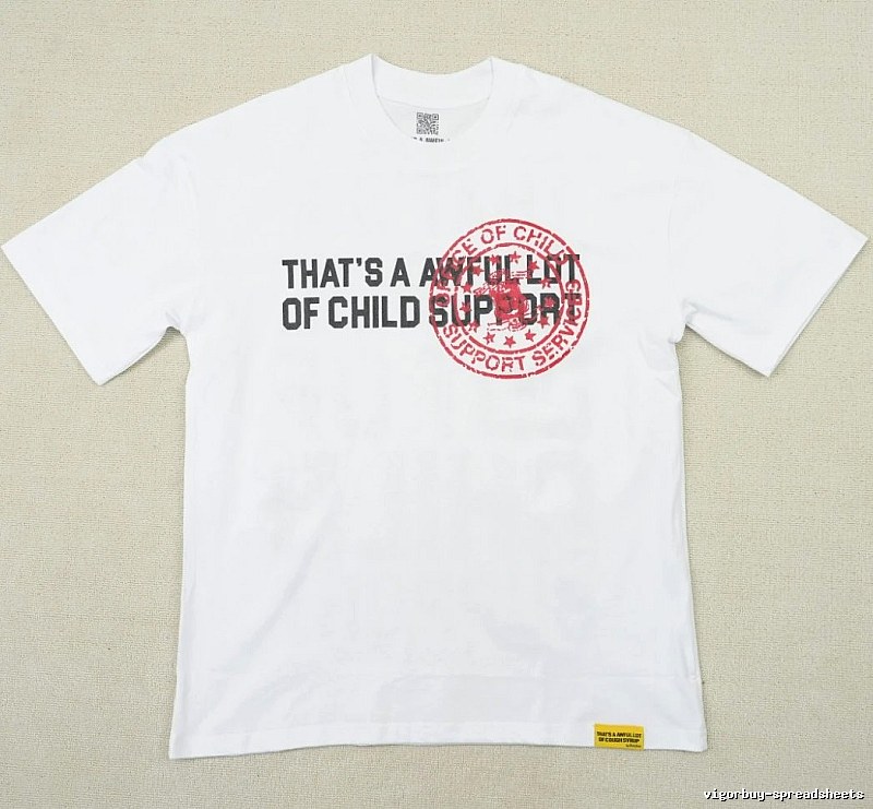 Awful Lot Stamped Street-Style White T-Shirt