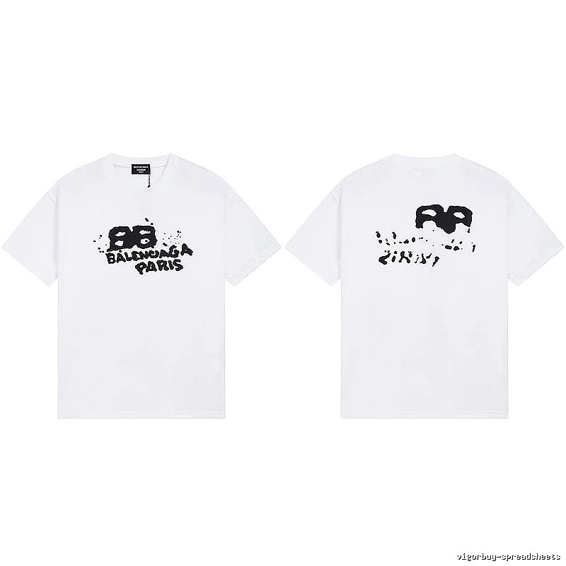 Balenciaga BB Print White T-shirt