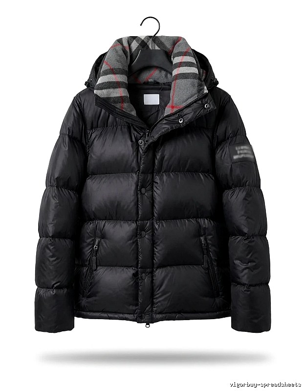 Balenciaga checkered style black down jacket