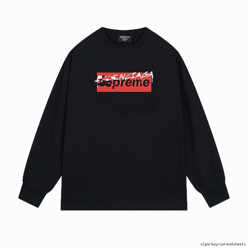 Balenciaga Co-branded Trendy Cool Black Sweatshirt