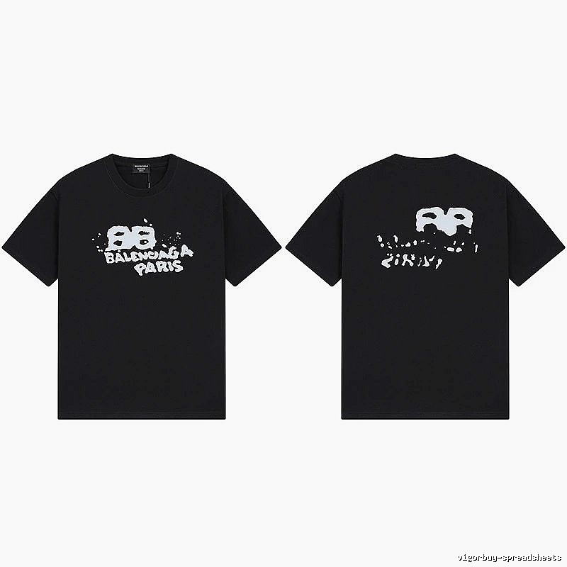 Balenciaga graffiti-style black T-shirt