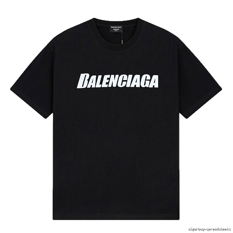 Balenciaga Letter Print Street Style Black T-Shirt