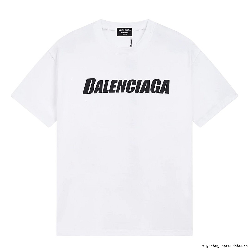 Balenciaga Letter Print Trendy White T-Shirt