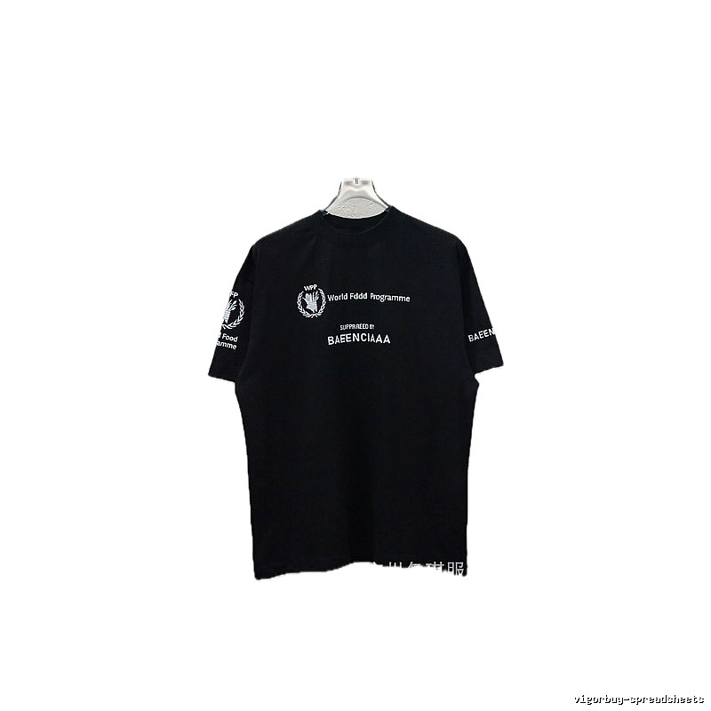 Balenciaga letter-style black T-shirt