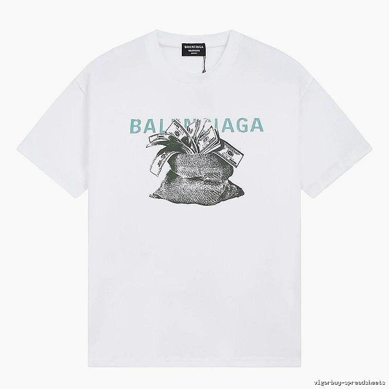 Balenciaga Money Bag Print White T-shirt