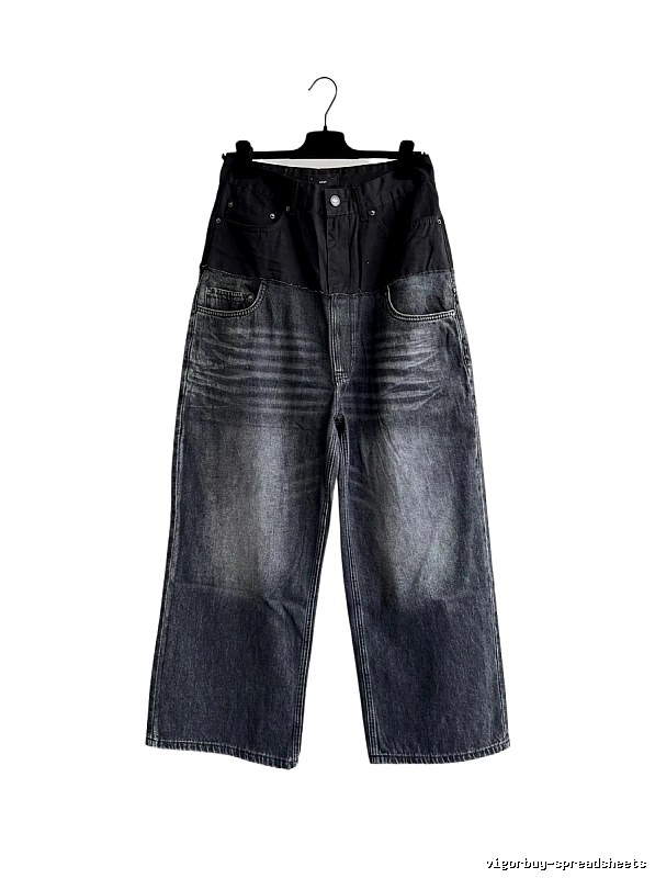 Balenciaga patchwork denim wide-leg pants
