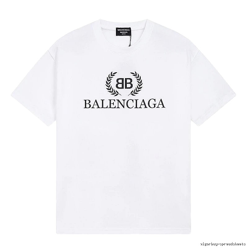 Balenciaga Printed Simple White T-shirt