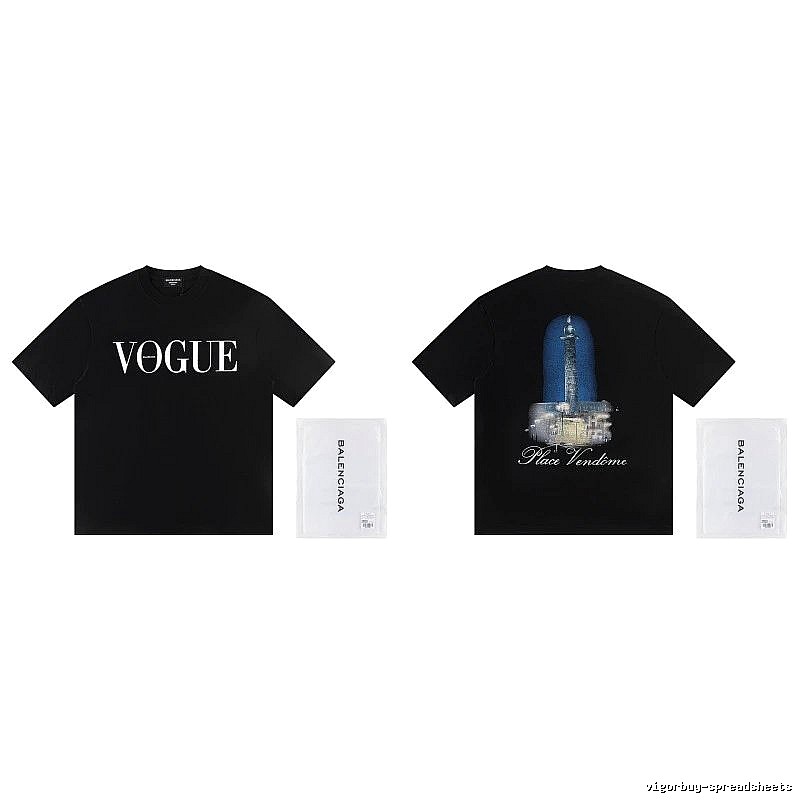 Balenciaga VOGUE Printed Black T-Shirt
