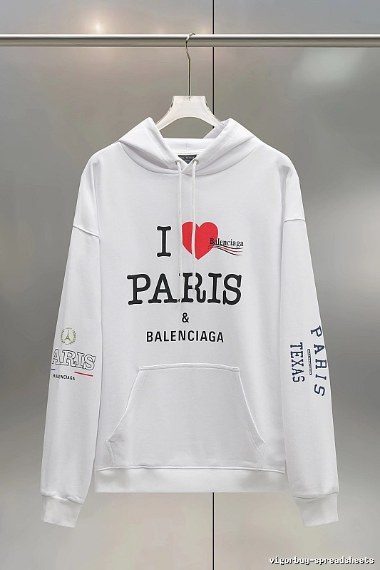 Balenciaga white sweatshirt with heart print