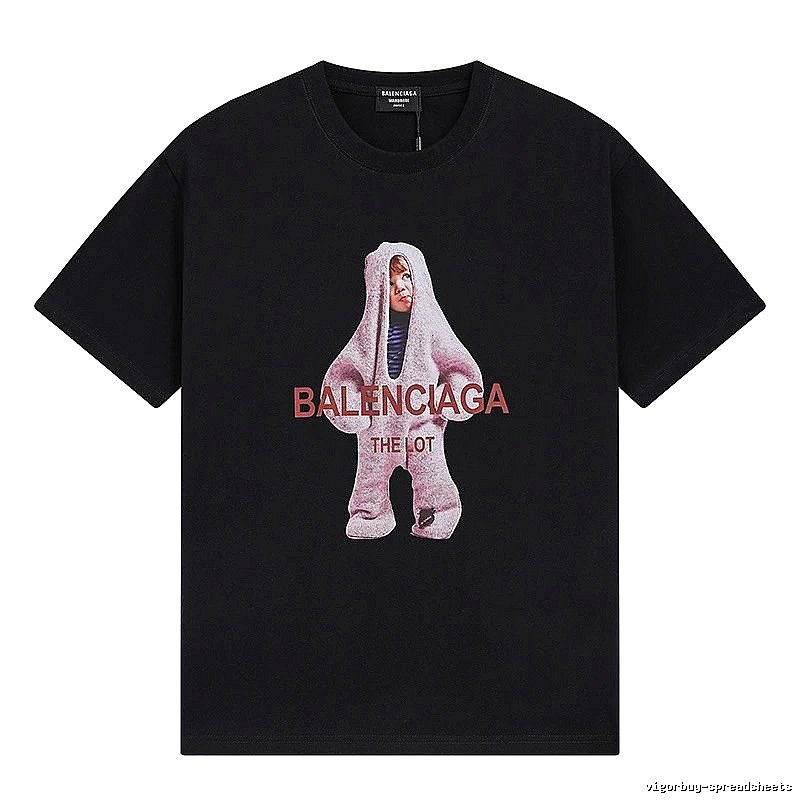 Balenciaga's childlike black T-shirt.