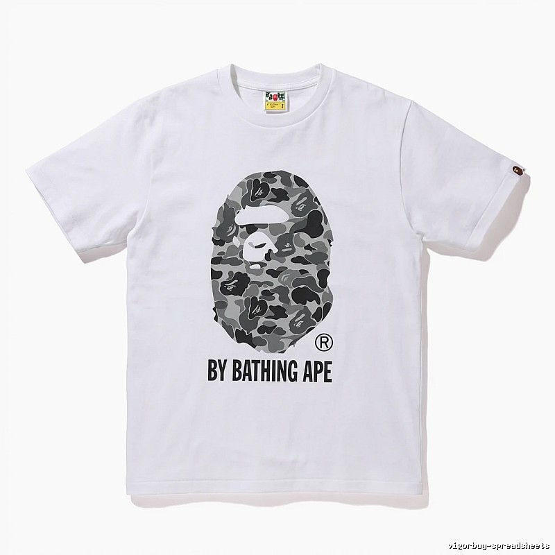 Bape Ape Head Camouflage Style White T-shirt