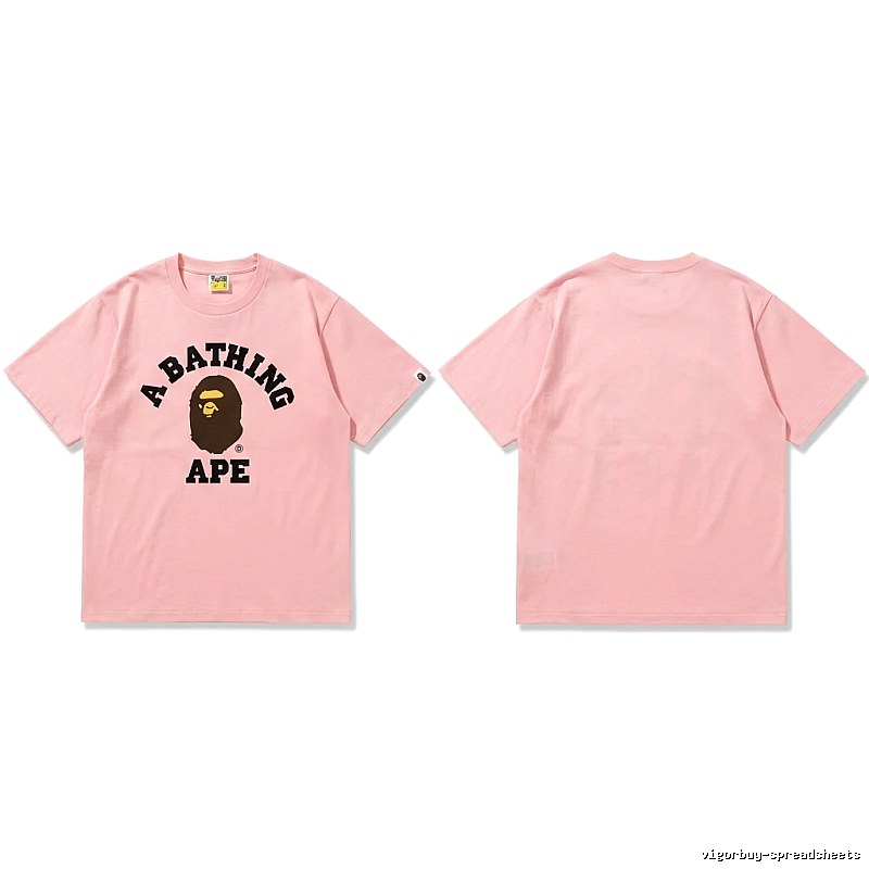 Bape Ape series pink T-shirt