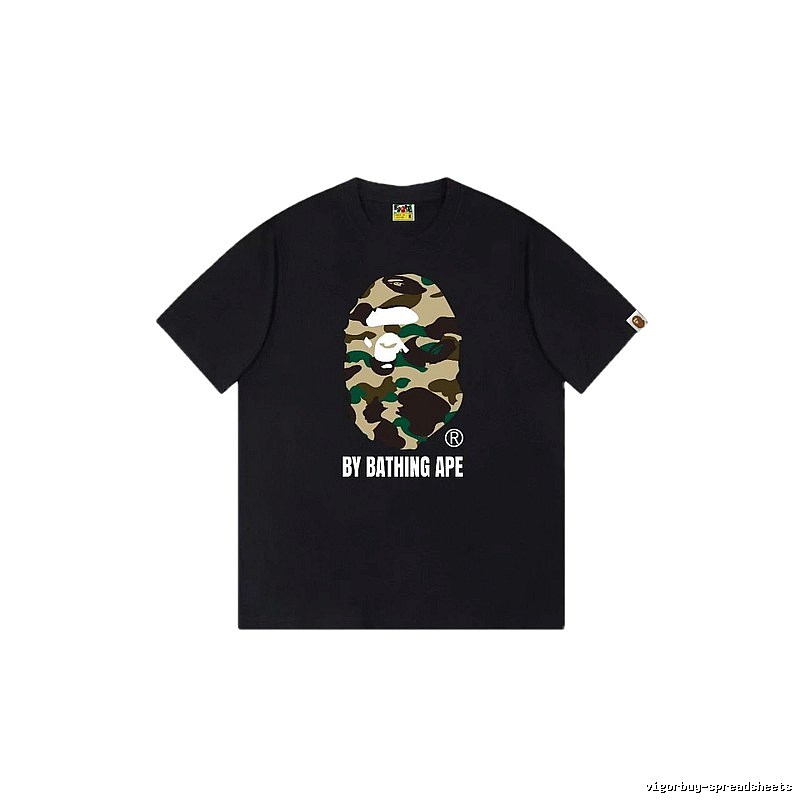 Bape camouflage style black T-shirt