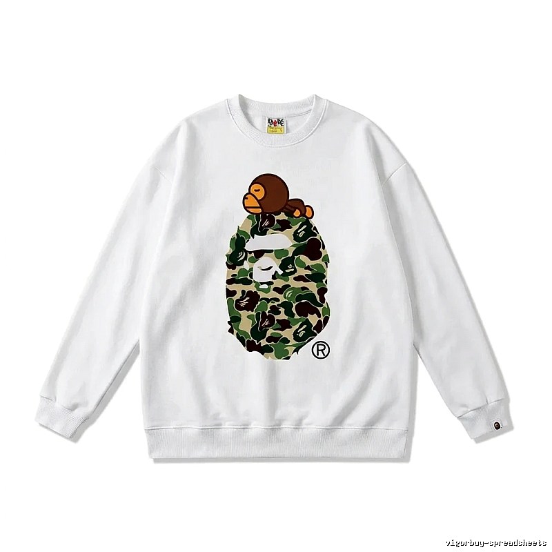 Bape camouflage style white sweatshirt