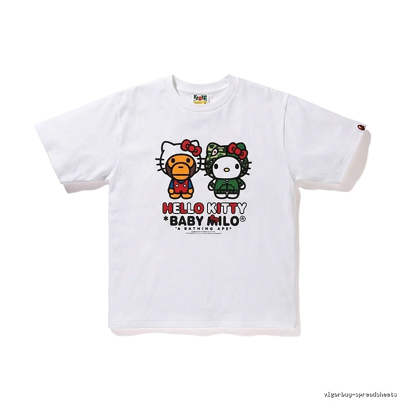 Bape Co-branded Cartoon White T-shirt