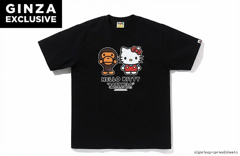 Bape Co-branded Hello Kitty Black T-shirt