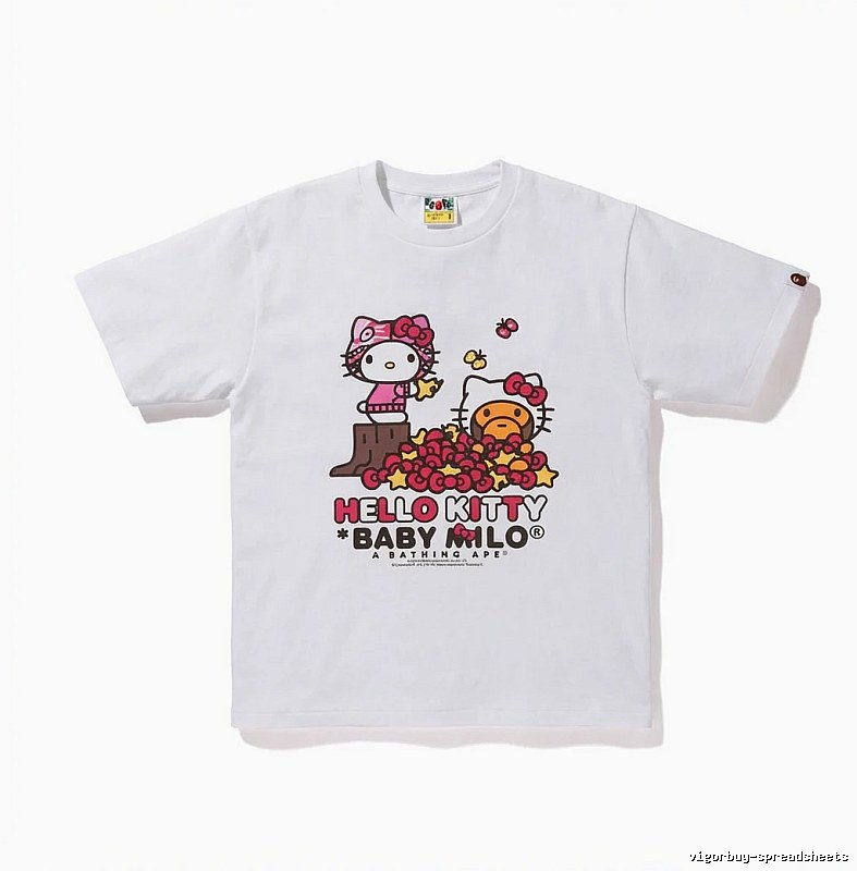 Bape Hello Kitty Co-branded White T-shirt