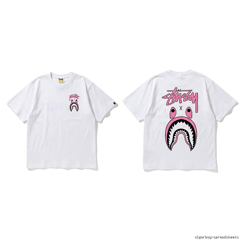 Bape Shark Co-branded White T-shirt
