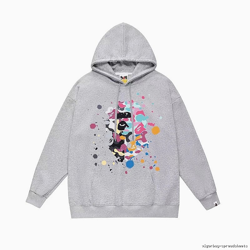 Bape splatter - ink style grey hoodie