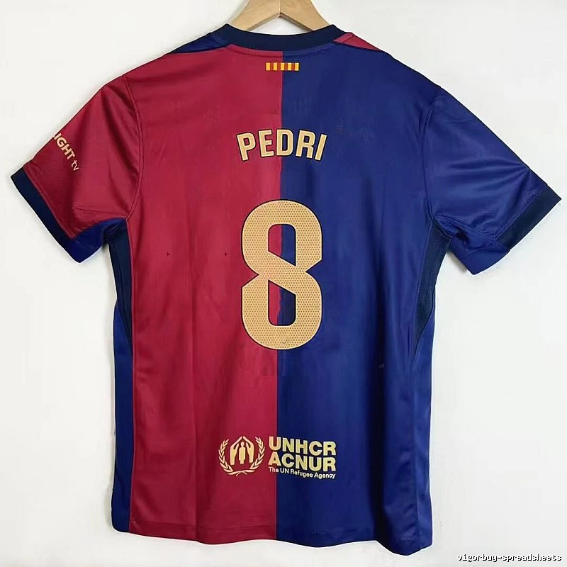 Barcelona Casual Gavi #6 soccer jersey Blue Red Barcelona for Streetwear Looks