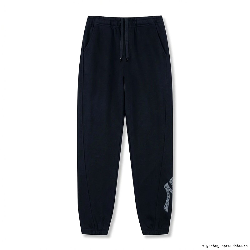 Basic style casual black pants of MLB